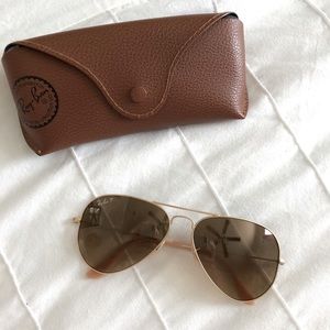 RayBan Aviator Polarized Brown Gradient Sunglasses